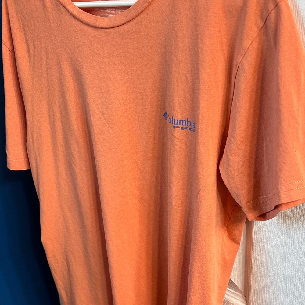 Columbia Vibrant Orange Tee with Blue Accent - Picture 4 of 7